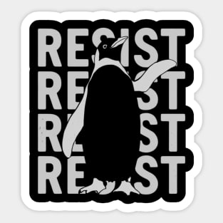 Resist-Penguin Sticker